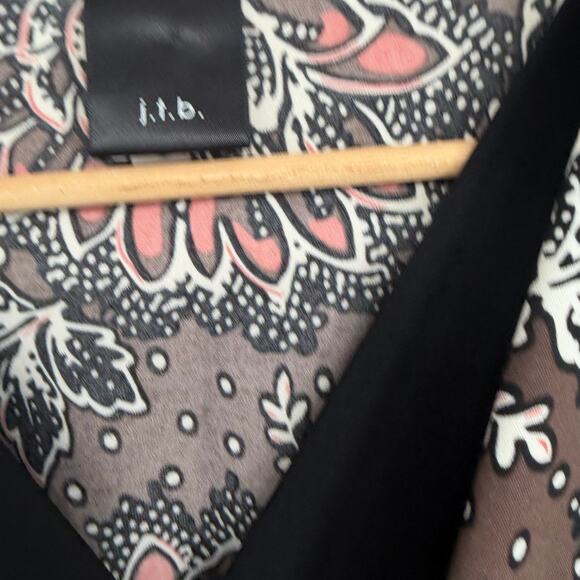 J.t.b. Top Womens Small Y2K Dark Floral Criss Cross Croquet Milkmaid Feminine - Picture 3 of 7